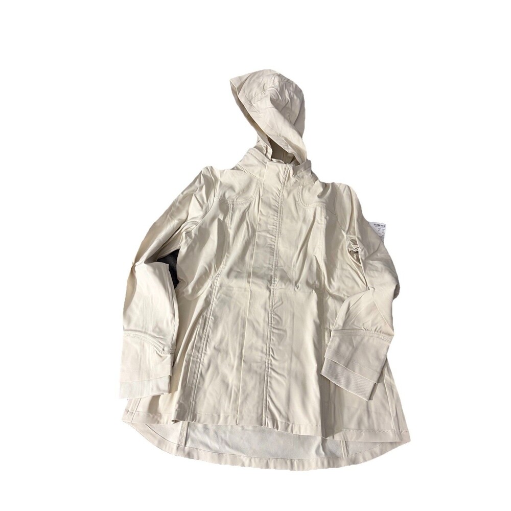Phoenix Sierra Run Jacket Womens M Cream Hooded Water Repellent Light